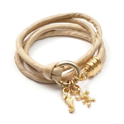 Bracelet design 2003, silk champagne gold shiny