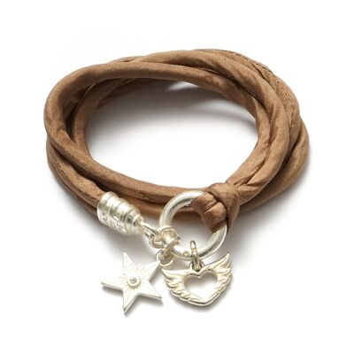 Bracelet design 2012, Silk Cappuccino SilverShiny