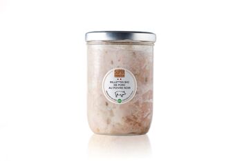 Rillettes de Porc Bio au Poivre Noir - 650g