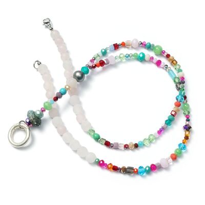 Rio 88, long gemstone interchangeable chain