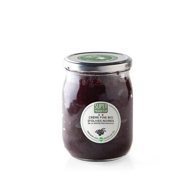 Crema fina orgánica de aceitunas negras de Drôme provenzal