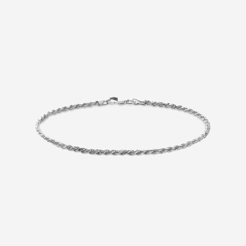 54 FLORAL 2mm SNAKE TWIST ROPE BRACELET-Silver