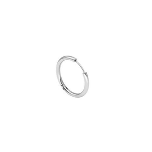 54 FLORAL 20mm HOOP EARRING - Silver