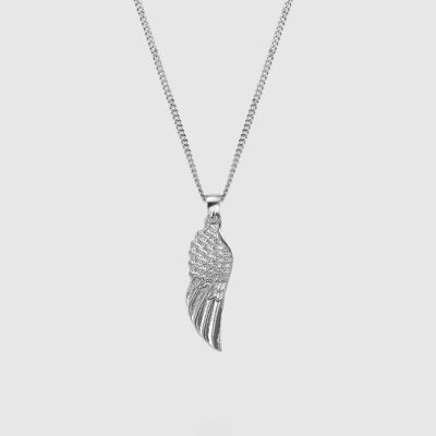 54 FLORAL WING FEATHER PENDANT NECKLACE CHAIN-Gold