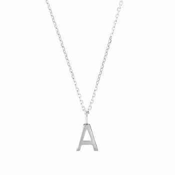 54 FLORAL PERSONNALISÉ 'LETTRE' PENDENTIF 2mm CHAÎNE DE COLLIER GOURMETTE --Argent