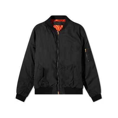 54 GIACCA BOMBER FLOREALE ESSENTIAL-Nero