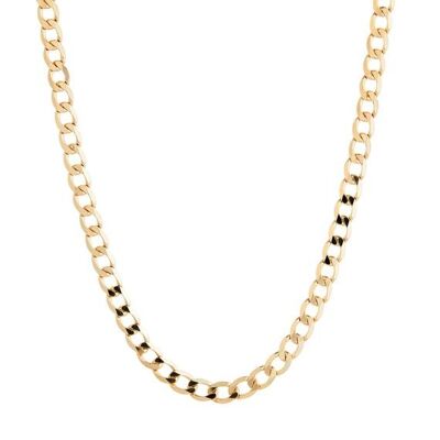 54 FLORAL 10mm CURB NECKLACE CHAIN - GOLD