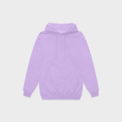 54 floral premium pullover hoody - lavender purple