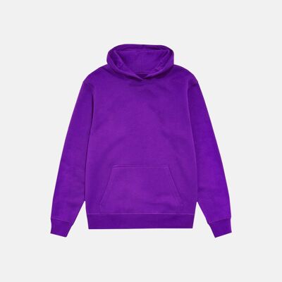 54 floral premium pullover hoody - bright purple