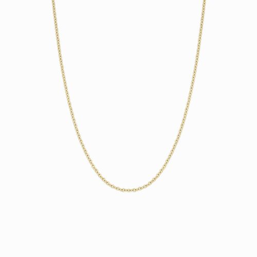 54 FLORAL 2mm CURB NECKLACE CHAIN - GOLD