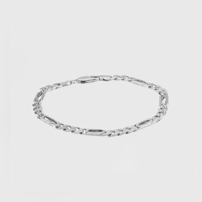 54 PULSERA FIGARO FLORAL 6mm - PLATA