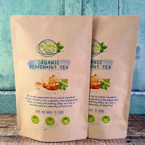 Organic Peppermint Tea Bags - 100 Temples (2x50 Temple Pack)