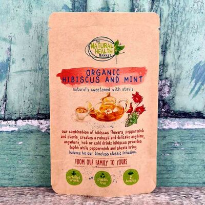 Organic Hibiscus and Mint Tea - 2 Bags