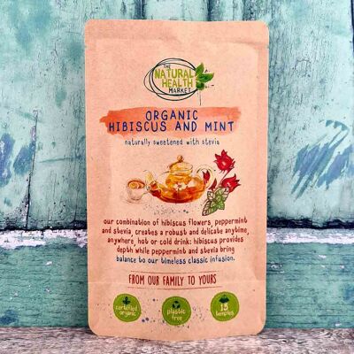 Organic Hibiscus and Mint Tea - 15 Bags
