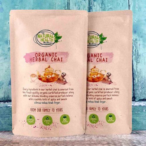 Organic Herbal Chai - 100 Bags (2 x 50 Packs)
