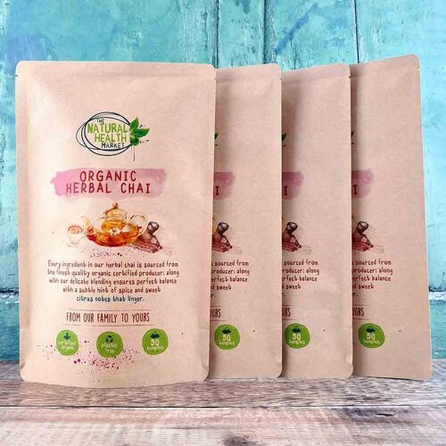 Organic Herbal Chai - 200 Bags (4 x 50 Packs)