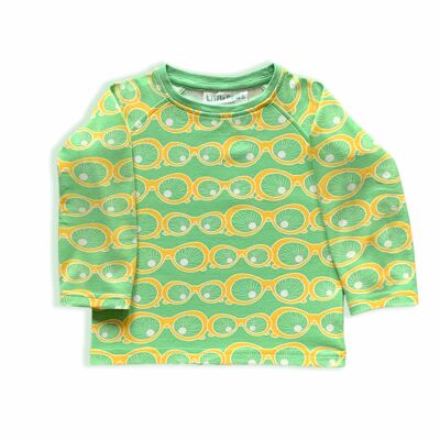 Long sleeve kids cotton t-shirt | sunglasses print