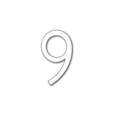 House Number Avenida 9 - white - 25cm / 9.8'' / 250mm