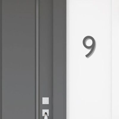 House Number Avenida 9 - 15cm / 5.9'' / 150mm - anthracite