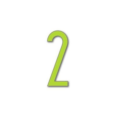 House Number Avenida 2 - lime green - 15cm / 5.9'' / 150mm