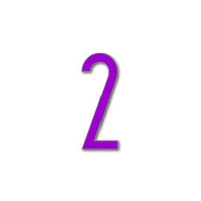 House Number Avenida 2 - purple - 15cm / 5.9'' / 150mm