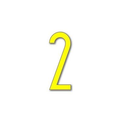 House Number Avenida 2 - yellow - 15cm / 5.9'' / 150mm