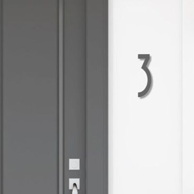 House Number Avenida 3 - 15cm / 5.9'' / 150mm - anthracite