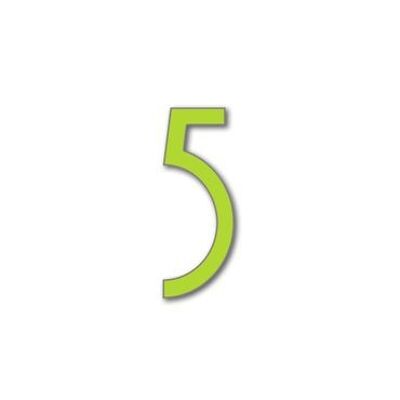 House Number Avenida 5 - lime green - 25cm / 9.8'' / 250mm