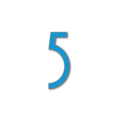 House Number Avenida 5 - light blue - 15cm / 5.9'' / 150mm