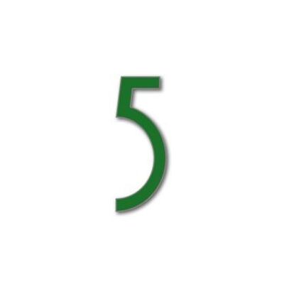 House Number Avenida 5 - dark green - 20cm / 7.9'' / 200mm