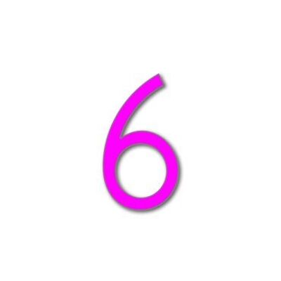 House Number Avenida 6 - pink - 20cm / 7.9'' / 200mm