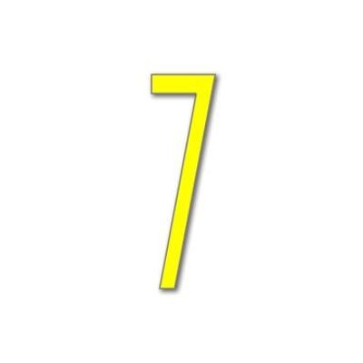 House Number Avenida 7 - yellow - 20cm / 7.9'' / 200mm