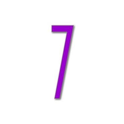 House Number Avenida 7 - purple - 20cm / 7.9'' / 200mm