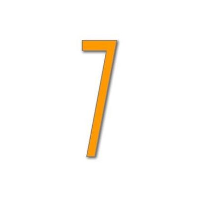 House Number Avenida 7 - orange - 25cm / 9.8'' / 250mm