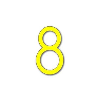 House Number Avenida 8 - yellow - 20cm / 7.9'' / 200mm