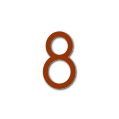 House Number Avenida 8 - brown - 15cm / 5.9'' / 150mm