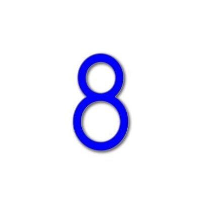 House Number Avenida 8 - blue - 15cm / 5.9'' / 150mm