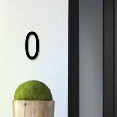 House Number Arial 0 - black - 15cm / 5.9'' / 150mm