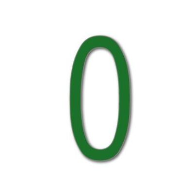 House Number Arial 0 - dark green - 25cm / 9.8'' / 250mm