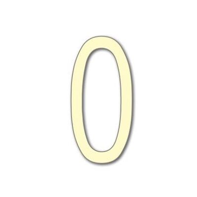 House Number Arial 0 - ivory - 15cm / 5.9'' / 150mm
