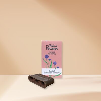 Cápsula BLEUET - Kit de cápsulas y semillas para el cultivo de plantas decorativas de aciano - Cápsula para huerto autónomo de interior Listo para cultivar - Sustrato y carcasa de plástico para plantas
