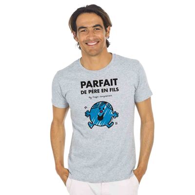 CAMISETA GRIS PERFECTA HEATHER DE PADRE A HIJO