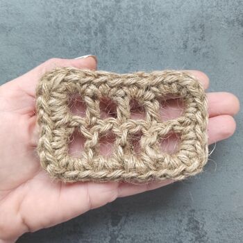 Porte Savon Rectangulaire en Jute 1