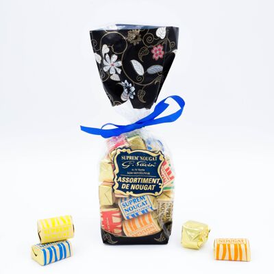 Bag of soft, hard nougat dominoes, coated with chocolate and truffles - 185g