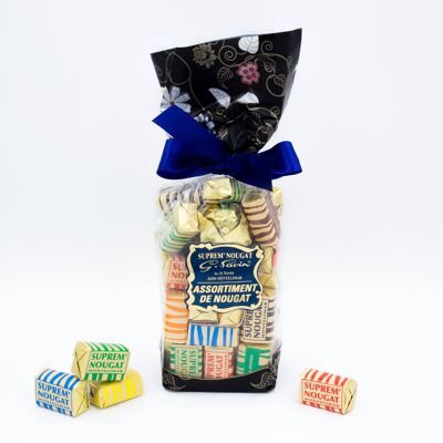 Bag of soft, hard nougat dominoes, coated with chocolate and truffles - 370g
