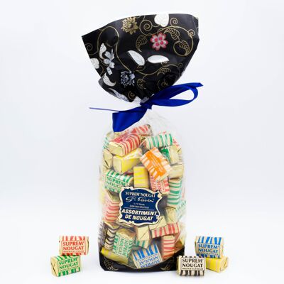 Bag of soft, hard nougat dominoes, coated with chocolate and truffles - 720g