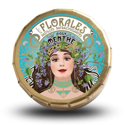 COMPRIMIDAS REFRESCANTES SABOR MENTA - CAJA ART NOUVEAU (MUCHA INSPIRACIÓN)