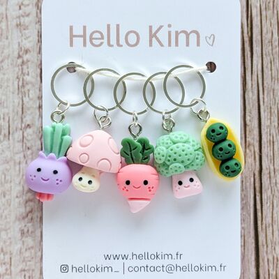 Small Vegetables - Stitch Marker Rings