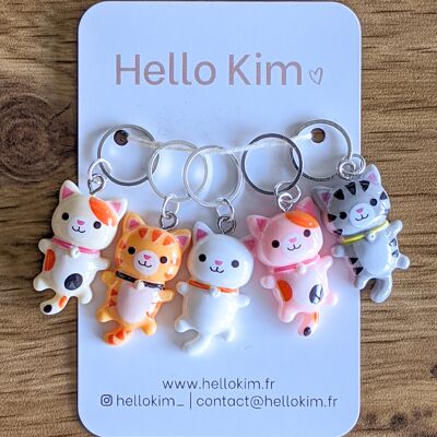 Little Cats - Stitch Marker Rings