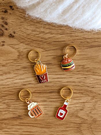 Junk food - Stitch marker rings 2